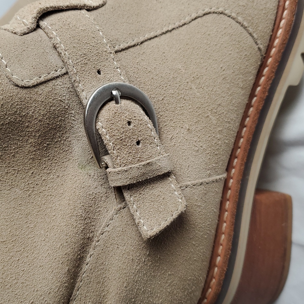 Anthropologie Bernardo Scout Suede Buckle Booties 8M - Picture 14 of 16